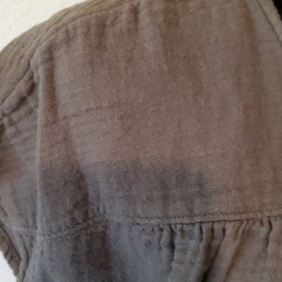 Army Green a.n.a Button up Top - Picture 3 of 5